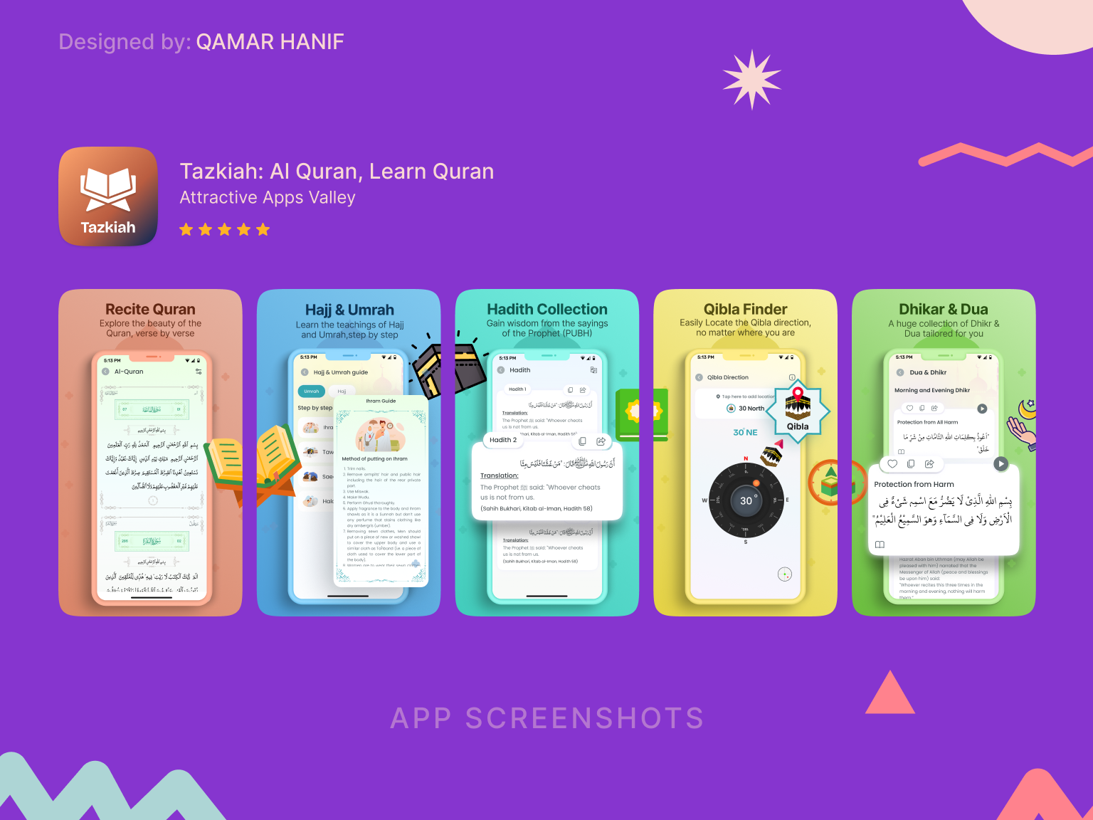 Example of Screenshots Design/App Store/Google Play
