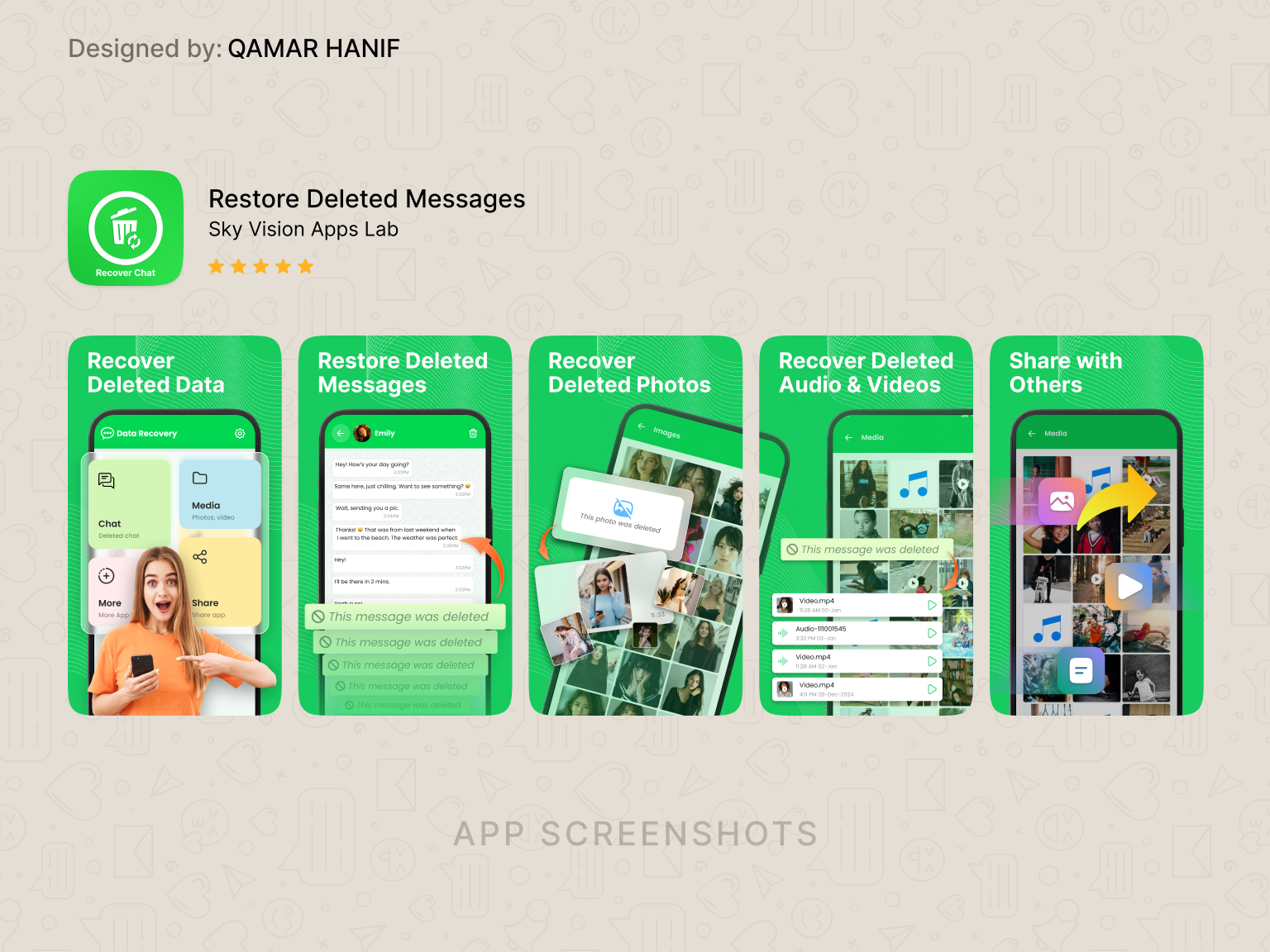 Example of Screenshots Design/App Store/Google Play