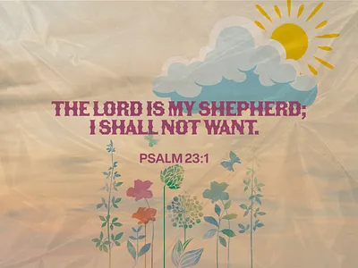 PCM Design Challenge | Psalm 23:1 art artwork church design design challenge graphic design pcmchallenge prochurchmedia social media typography
