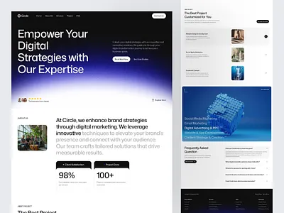 Circle - Digital Marketing Landing Page business design digital agency landing page management marketing modern technology ui ui kit ux website