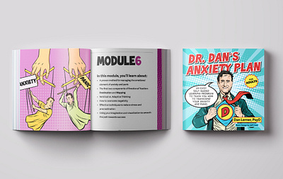 Dr. Dan's Anxiety Plan Book book design graphic design illustration product design