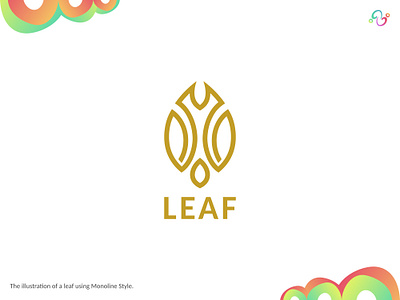 Leaf Logo brand design flora gold golden leaf leaves line logo design logo designer logo for sale logo idea logo inspiration logomark logotype luxurious luxury monoline plant zzoe iggi