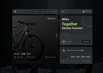 Tracky - Dashboard UI Component component conecpt dark ui dashboard dashboard component figma tracker ui ui design web app