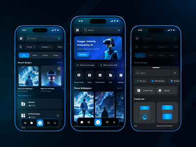 Canva - AI Powered Mobile App Design ai ai app ai app design ai assistant ai home screen ai mobile app ai powered ai tools app app design app redesign artificial intelligence canva app redesign home screen ios design mobile app ui design