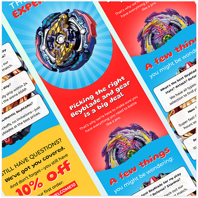 Beyblade Email Design for Client | Figma Email Design beyblades ecommerce email design email designer email marketing email template figma figma email design graphic design klaviyo expert