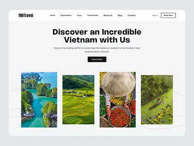 Vietnam Travel Landing Page Design travel hero ui travel landing page travel ui travel ui concept travel web travel website ui ui design