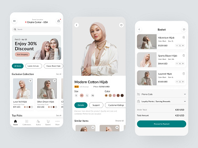 Islamic Fashion eCommerce App – Abaya Shopping Mobile UI/UX abaya abaya app abaya ecommerce app concept app ui design clothing app ecommerce app fashion app ui fashion ecommerce figma design hijab islamic fashion app light theme minimal ui mobile app design mobile ui ux muslim fashion shopping app ui inspiration ux design