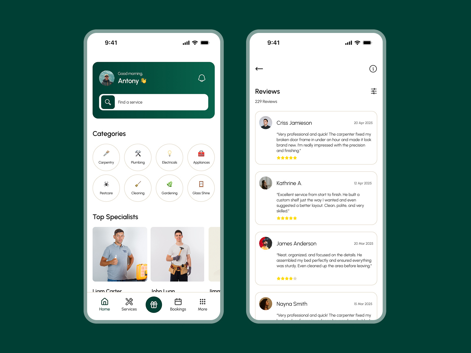 Home Service App UI/UX Design instanthomeservicebooking