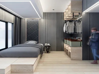 Luxury Modern Elegant Bedroom Architecture & Interior Design 3d 3d design 3d modelling apartment architecture bedroom blender branding elegant functional graphic design house house design illustration interior interior design luxury mansion modern villa