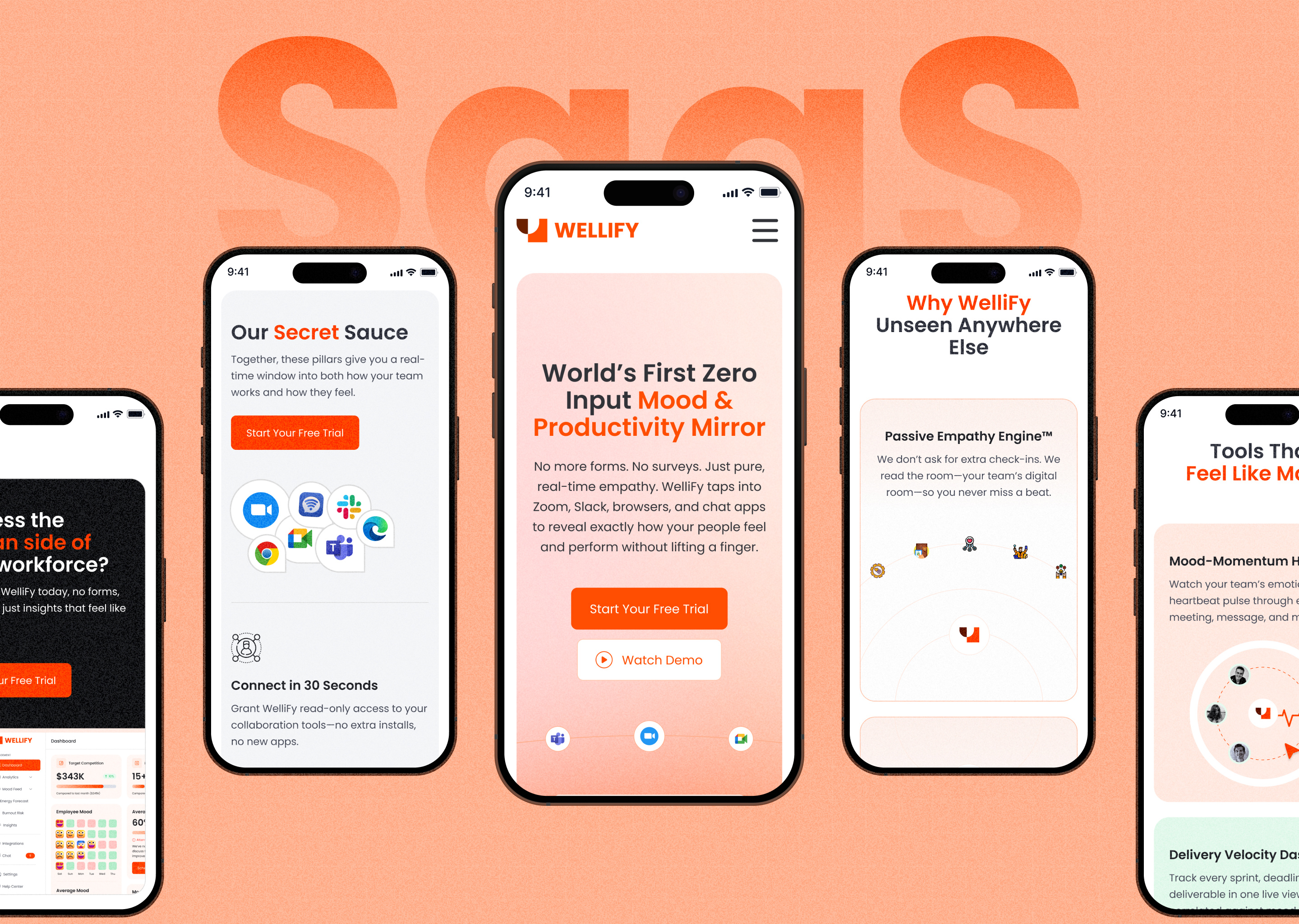 SaaS - Responsive Website Design ai ai powered b2b b2c employee management hr management hrm landing page product design responsive design responsive website design saas saas landingpage saas website task management ui ui design web design web ui design website design