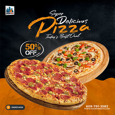 PIZZA FLYER advertising branding flyer graphic design photoshop pizza pizza flyer pizza promotion pizza sell