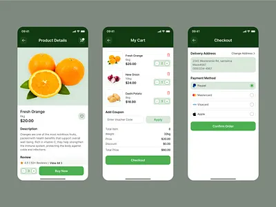 Grocery Ecommerce Mobile App Design animation app appdesign appui appuiux branding dashboard ecommerce ecommercedesign grocery icons illustration landingpage logo mobile mobileapp mobiledesign motion graphics print productdesign