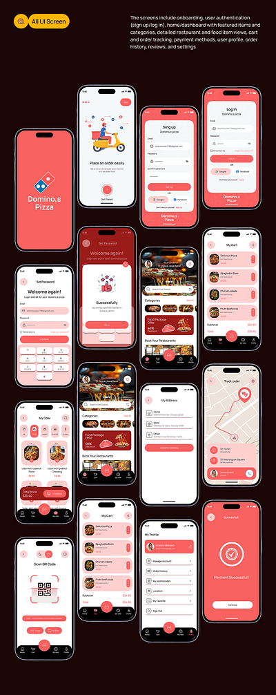 Food-Domino's Pizza cards clean concept delivery design dominos pizza fireart food groceryapp inspiration menu ordering pizza pre order redesign app redesignn dominos pizza app restaurant tutorials ui ux