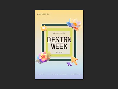 Design week event poster graphic design
