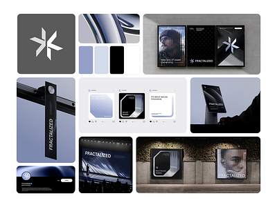 Fractalized - Maritime Shipping Branding Bento Board bento bento board bento board design blockchain brand identity branding corporate branding fintech investment investment company branding logistics maritime maritime shipping real world assets shipping tokenization ui ux visual identity web3 web3 platform