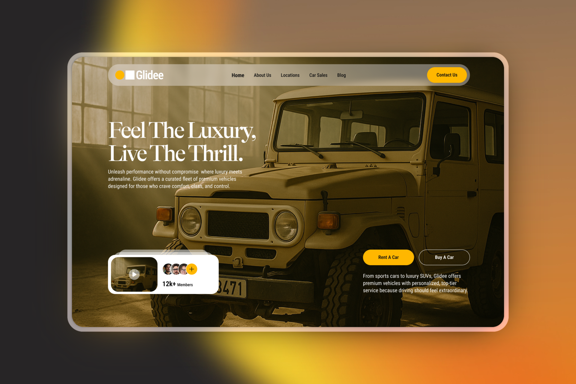 Luxury car concept branding car concept dailyui design graphic design hero section landingpage luxury ui vehicle web design
