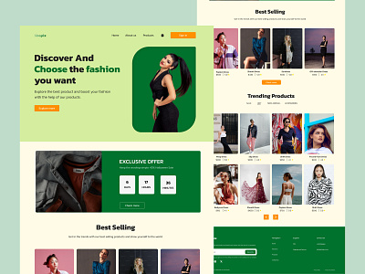 Fashion Landing Page fashion landing page design figma figma design landing page landing page design landing page inspiration ui ui design web design website landing page design women fashion landing page