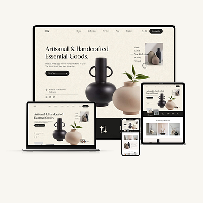 Handcraft Website – Webdesign – Landing Page artisanal ayesha hendcraft project high converting landing page homepage homepage design natural pottery pottery pottery web design pottery website ui designer ui ux design web designer website landing page website mockup website ui ux