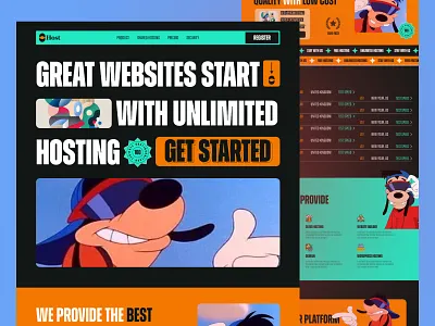 Web Hosting agency animation clean creative agency home page hosting hosting web builder landing page modern professional web web builder web hosing website