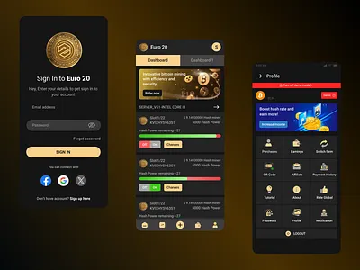🚀 Crypto Mobile App Design 📊💹 animation branding ui