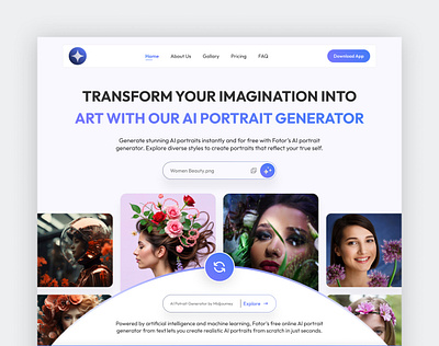 Portrait Generator Hero Section