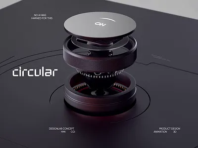 Circular Animation CG Render Concept Button UI/UX Physical 3d animation app cg concept digital future interaction interface motion product redshift render saas ui ux