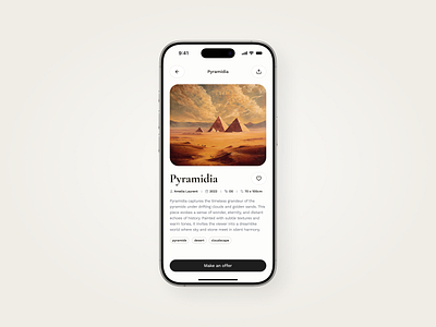 Auction Screen ai art button clean design figma font iconbutton minimal mobile mobile app mobile ui tag ui uiux ux
