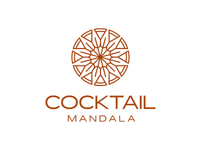 Cocktail Mandala bar beach branding cocktail drink flower icon illustration logo mandala symbol vector