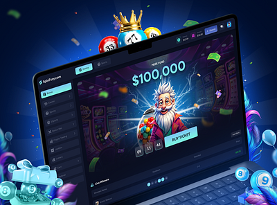 Lottery - one crypto casino platform betting casino casino banner casino game casino home page crypto game gambling gambling bet game design game ui igaming jackpot lottery lucky wheel online casino original games poker table games ui casino ui ux crypto