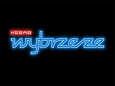 Kebab Wybrzeże Neon Sign & Logo angular branding gastronomy kebab logo neon restaurant retro seaside sign wybrzeże