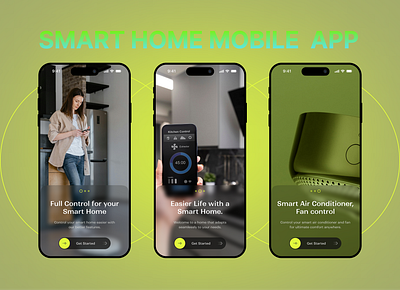 Smart Home - App Onboarding UI household internet of things iot iot app minimal mobile app mobile app design mobile ui onboarding onboarding screen onboarding ui smart device smart home smart home app smart house smarthome splash splash screen ui design ux design