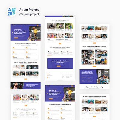 PeekaBoo Playhouse Landing Page PlayGroup atrem project figma mobile app ui ui design uiux user interface ux ux design web design