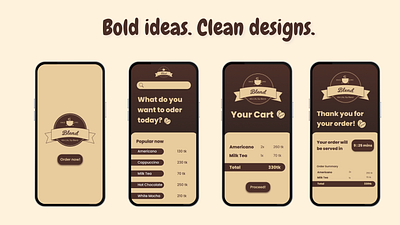 A Coffee Shop App app branding ui ux