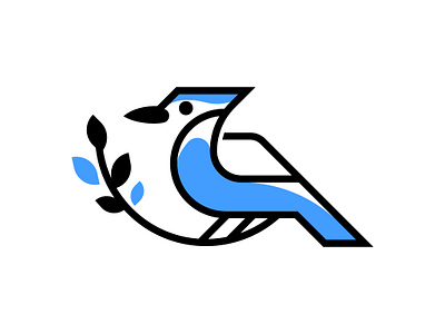 bluejay logo animal logo bird logo sale bluejay bird logo sale bluejay logo branch bird sale branding bulejay logo sale design graphic design illustration logo vector