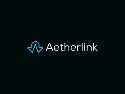 Aetherlink Logo design abstract logo aether brand identity branding creative logo cybersecurity link logo design logo design concept logomaker logotype network signal sync unique wave wireless
