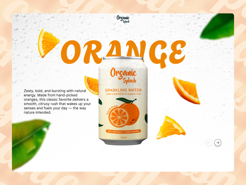 Organic Splash 🍹 animation graphic design motion graphics sustainable design ui