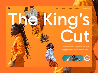 Website Design. Barbershop KC barber barbershop concept cut graphic design hair king man men modern style ui web website