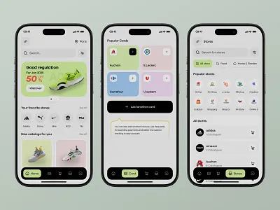 Shopping App Concept - Ecommerce app design card page e commerce app e shop ecommerce ecommerce app fashion fashion app home page mobile app online shop shop shoping shopping shopping cart store stores