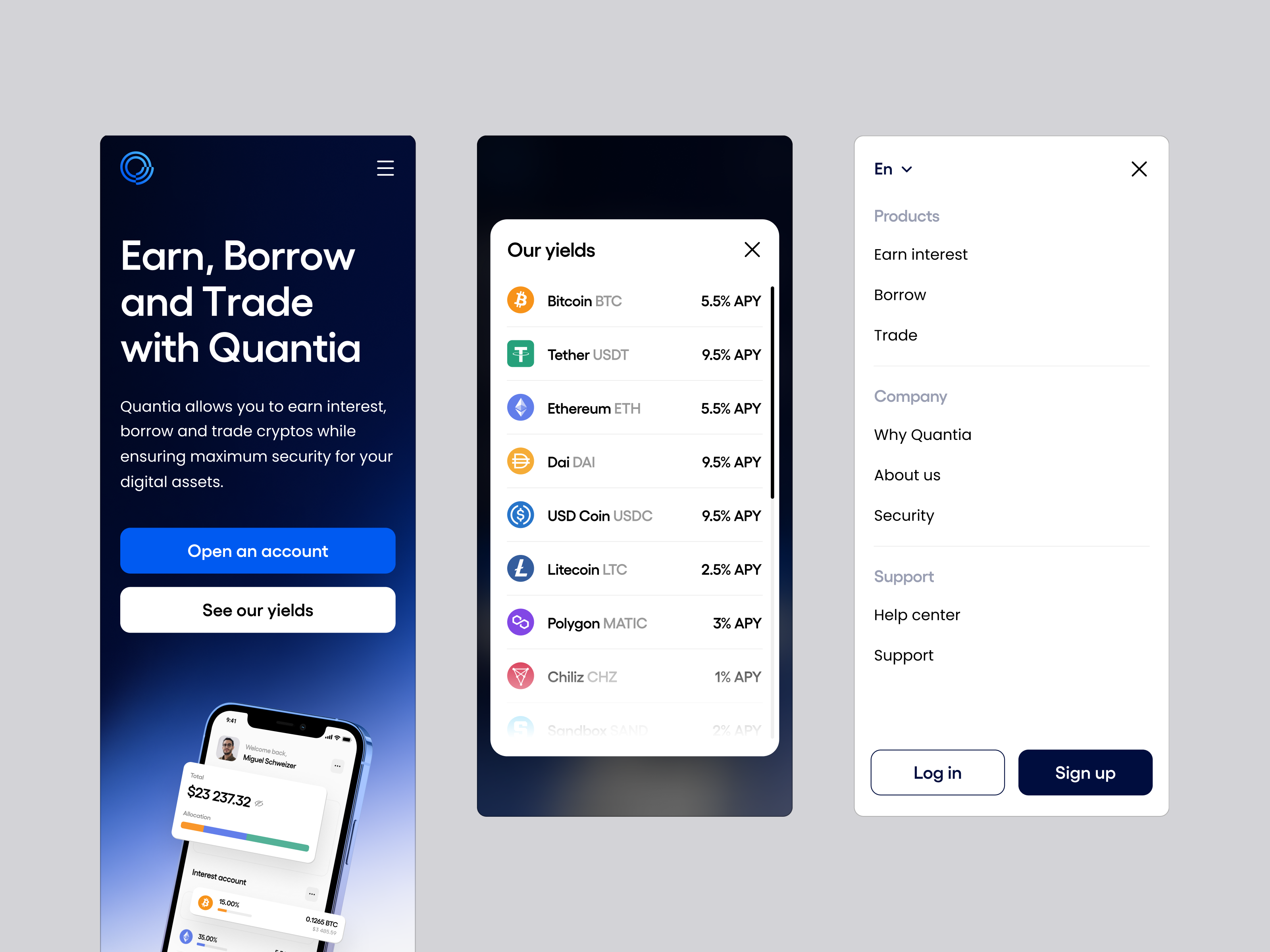 Quantia: Web design, brand refresh - pt 2 brand refresh branding crypto cryptocurrency fintech illustration landing landing page ui ux visual identity web web design web refresh website