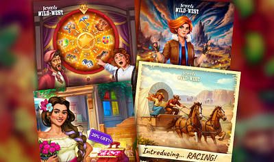 SMM graphics for Jewels of the Wild West branding graphic design smm social media