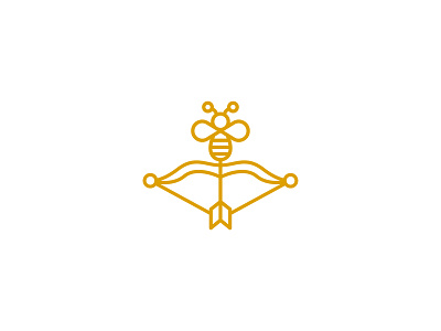 Bee Archery Logo Design adobe illustrator archery logo bee logo branding business logo company logo design graphic design logo logotype