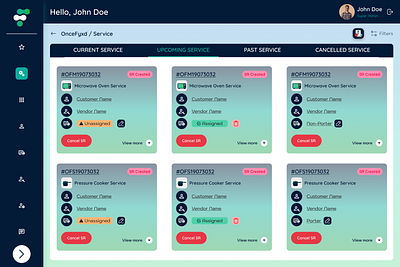 From Tap to Fix - Admin Interface for Kitchen Appliance Services adminapplication colortheory customizedinterfaces figma innovativedesign ipadui kitchenapplianceapp madeforipad madefortablet partiescontactinformation personalizedadminworkflow quoteapproval servicedetailsoverview servicefilters servicemanagement servicerequestmanagement tabletui userexperience uxui