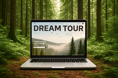 Landing page for travel agency green colors landing page nature travel tour ui design uiux design web design