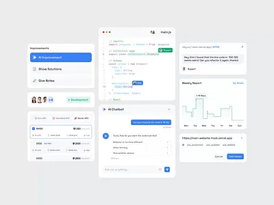 AIVolts - AI Development Component animation b2b card components clean components dashboard deployment dipa inhouse machine learning product design saas simple startup streamline ui ui components ui design uiux ux