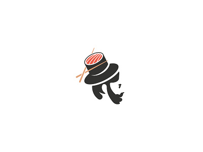 Sushi Hat Logo Design adobe illustrator branding business logo company logo design face man logo food logo graphic design logo logotype sushi logo