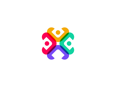 Abstract Teamwork Logo Design adobe illustrator branding business logo company logo design graphic design group logo logo logotype people logo team logo teamwork logo