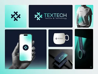 Textech branding faruart graphic design logo logodesign minimal logo tech logo techlogo textech textile loogo