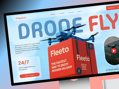 A Futuristic Delivery Experience UI UX Design 3d ui clean interface creative web design delivery app drone delivery drone tech futuristic ui hero section design interaction design landing page design logistics tech minimalist ui modern web design product design saas ui startup design sustainable design ui concept user interface ux design