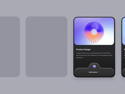 Cards design. Dark mode 🌙 3d animation motion graphics ui