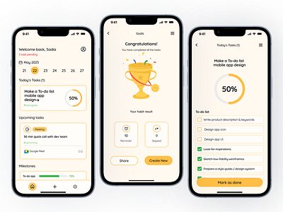 To-do list mobile app figma mobile app new popular reminder app schedule simple note to do app trending ui design uiux design user interface design